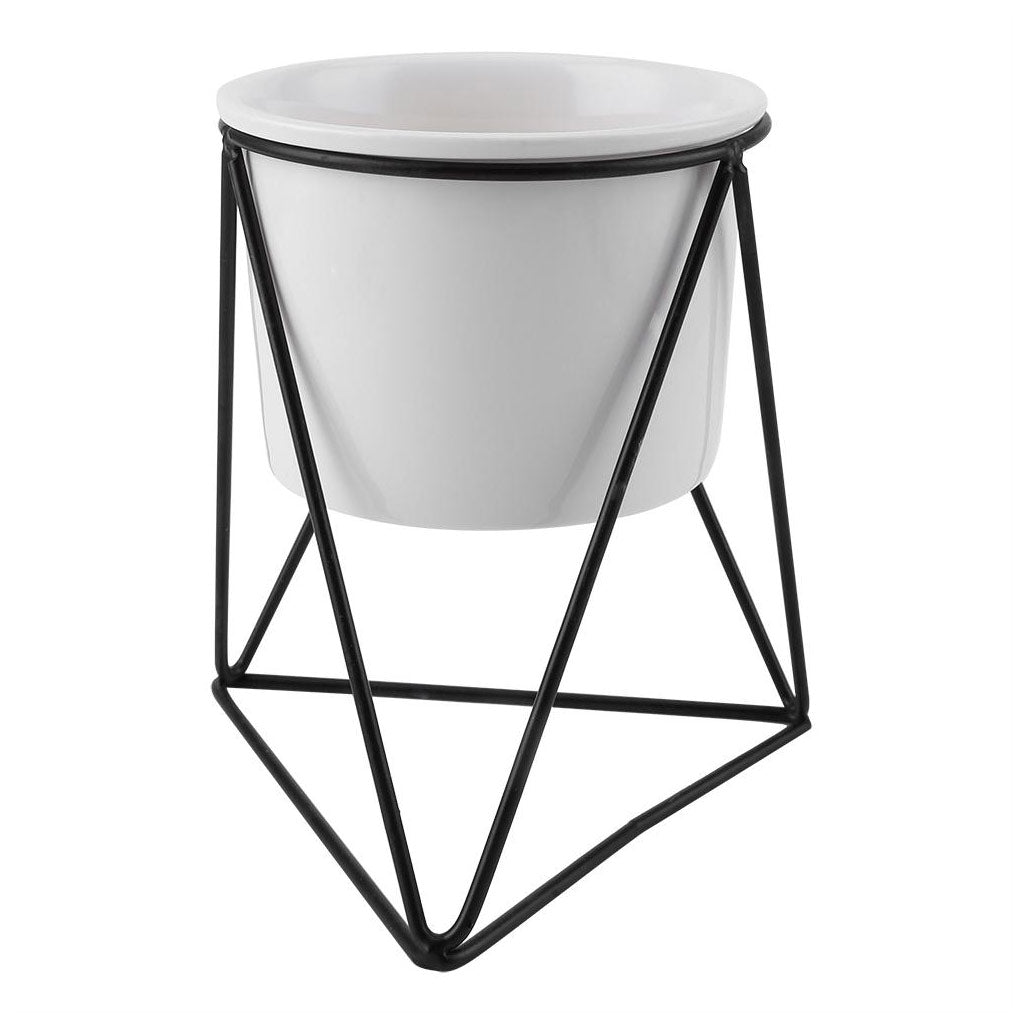 Pot with Geometric Stand